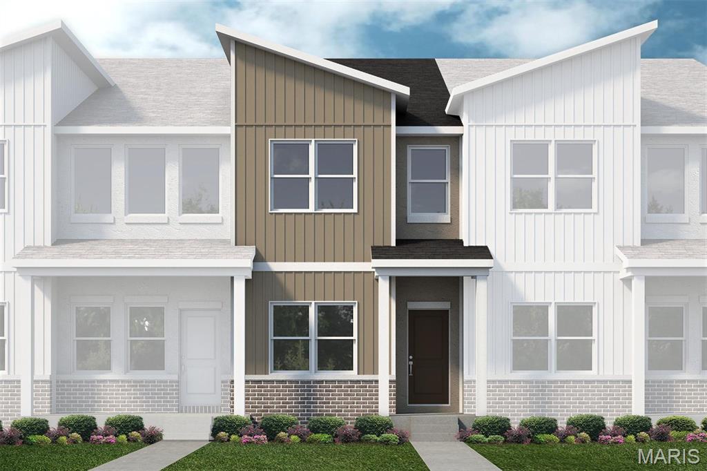 READY FOR JULY MOVE IN. Welcome to Lombardo Homes’ newest luxury modern lifestyle community—Crooked Creek at Cottleville Trails—ideally located in the heart of Cottleville. This thoughtfully planned neighborhood features the new Lifestyle 2-Story Townhomes and exceptional resort-style amenities, including a community pool and poolhouse, scenic walking trails, playgrounds, and inviting outdoor gathering spaces—all ready for the upcoming season.

The Bristol floor plan offers is 2 bedroom, 2.5-bath home with Loft and includes a 2-car rear-entry garage and 1590 sq. ft. of well-designed living space. The open main level features a spacious kitchen with adjoining dining area, powder room and Great Room. Upstairs you’ll find two ample sized bedrooms including a free-standing tub in the Primary Suite, a loft, vaulted ceiling, laundry room, large walk-in closets. A full basement provides excellent future finishing potential.

Designer-selected finishes include stainless steel appliances, upgraded cabinetry with hardware, quartz kitchen countertops, tile backsplash, luxury vinyl plank flooring, recessed lighting, a linear fireplace with wood mantel, and stylish metal stair spindles. Zoned HVAC enhances comfort and efficiency.

Limited golf-cart parking/storage is available for lease on a first-come basis—perfect for enjoying the Cottleville lifestyle.
