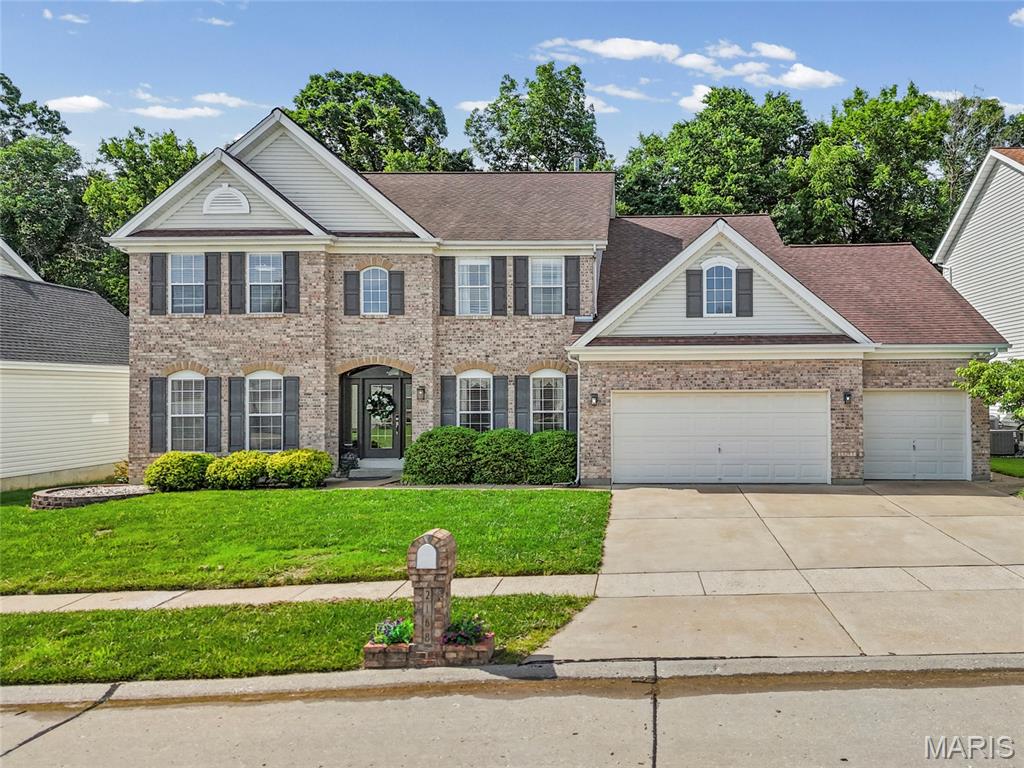 Welcome home to this stunning 1.5 story residence boasting over 3,400sqft of living space in the highly sought after Rockwood School District! From the moment you arrive, you’ll appreciate the impressive curb appeal, oversized 3 car garage, and beautiful brick elevation. Step inside to soaring two-story ceilings, abundant natural light, and a breathtaking great room featuring floor-to-ceiling windows and a dramatic brick fireplace centerpiece.
The spacious kitchen is perfect for entertaining with granite countertops, center island, stainless steel appliances, custom cabinetry, and hardwood flooring flowing throughout the main living areas. The spacious main floor also offers multiple gathering spaces including a cozy hearth/family room and formal dining area. The main level primary suite is nothing short of a perfect blend of luxury and cozy!
Upstairs, the open loft overlooks the great room and leads to generously sized bedrooms and two full baths. Step outside to your private backyard oasis complete with an in-ground pool, expansive patio, and plenty of space for relaxing or entertaining all summer long. Located in the heart of Fenton near shopping, dining, parks, and major highways, this move-in ready home combines space, style, and an unbeatable location. Don’t miss your opportunity to own this exceptional home!
