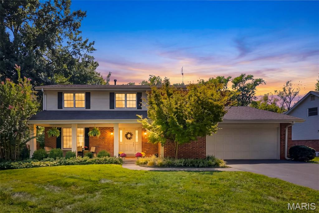 Welcome to one of Ballwin's finest areas in the highly sought-after Parkway West School District. Location is everything, and this beautifully maintained property offers convenient access to North Pointe Aquatic Center, Ballwin Golf Course, shopping, restaurants, and Highway 141.
Nestled on a picturesque cul-de-sac street lined with mature trees, this home offers more than 2,500 square feet of finished living space, featuring 4 bedrooms, 2.5 baths, and a finished lower level. The stunning backyard is a rare find, backing to trees for exceptional privacy and offering over half an acre of level outdoor space. A large composite deck provides the perfect setting for entertaining family and friends.
Inside, you'll find an updated kitchen with newer cabinetry, granite countertops, and newer stainless steel appliances. Hardwood flooring extends through the kitchen, breakfast room, and family room, while neutral decor and new carpeting create a fresh, move-in-ready feel throughout.
The inviting family room features custom built-in bookshelves flanking a cozy gas fireplace, along with elegant crown molding. Additional architectural details include plantation shutters in the family room and dining room, plus crown molding in the living room, dining room, family room, and upstairs hallway.
Upstairs, the spacious primary suite offers large walk-in closets and an updated en suite bath with an additional vanity area, providing extra space for busy mornings. A convenient first-floor laundry room connects directly to the garage.
The finished lower level adds valuable living space while still providing plenty of storage. Updates include an HVAC system installed in 2018, offering peace of mind for years to come.
Lovingly maintained by the same owners for many years, this home is filled with cherished memories and is ready for its next chapter. Don't miss this exceptional opportunity to own a beautifully cared-for home in one of Ballwin's most desirable neighborhoods.
