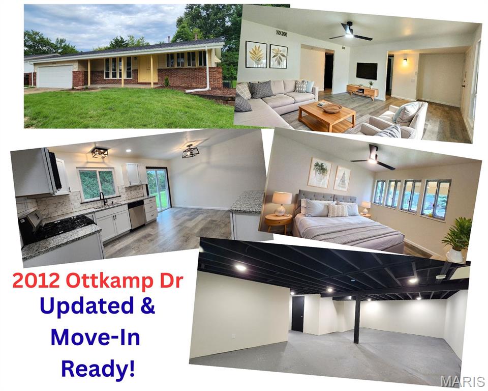 WOW! Check this nice rehab out, won't last long!! Luxury Vinyl Plank flooring * New kitchen w/gleaming white cabinets * Granite counters * Tile backsplash * Stainless Steel Appliances; dishwasher, gas stove, microwave * New sink w/gooseneck faucet & disposal * Coffee bar/ entertaining area for food or crockpots * pantry * Canned lights * 3 bedrooms w/ceiling fans * 3 full remodeled bathrooms in this home * 2 car garage * Plus 14x8 yard equipment/workshop room behind garage w/ rear man-door access * Striking finishes w/light walls & black trimmed baseboards & doors * Wow Factor - Clean & Crisp * Finish in lower level * 29x16 Family room * Den/Office/Playroom or Guest room * another workshop area * Updated Furnace, AC, water heater & roof * Move-in Ready for some lucky Buyers.  Must see today!