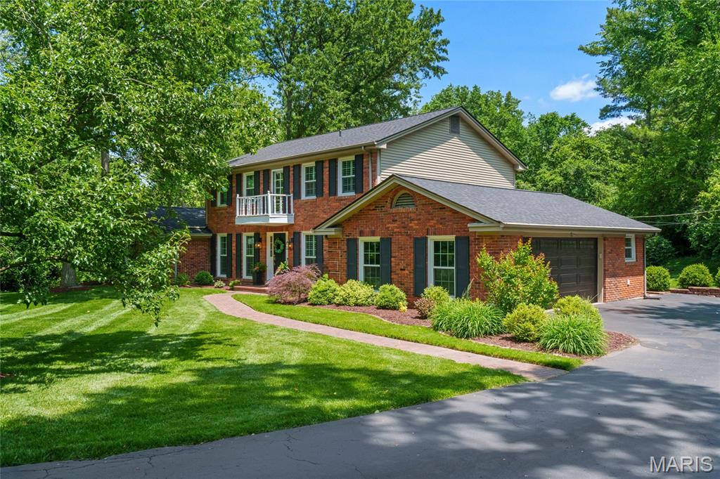 Stately All Brick Two Story on Quiet Cul De Sac in Sought After Location. Move in Ready Home features approx 3,600 sq ft of total living space.  Sellers have meticulously improved every area of house. Entry foyer is flanked by private dining room and Extra Family Room. Chef’s dream Kitchen with Cambria quartz tops, center island, Wolf and Bosch appliances, and custom cabinets.  Kitchen flows into Main Fam Room with decorative accent wall, gas fireplace, and French door to pool. Main floor laundry w/ built in lockers. Beautiful pool with new equipment (2023), New pool fence, and stamped concrete patio/walkways (2022). Incredible outdoor kitchen w/ built in Grill and cooler. Perfect spot to Watch the kids swim! Cool off in spacious screened in porch & watch the game. Summer living at its best!  Upstairs the Primary Suite features two closets.  Primary bath w/ dual vanity and glass encased shower with custom tile. Three others beds for the family and remodeled 2nd bath (2020). Finished LL with custom island, cabinets, and Fireplace/Entertainment center. 1/2 bath as well. Almost acre lot in Des Peres with Kirkwood Schools. Plus New roof (2022), new windows, plantation shutters, and Garage door!  Privacy and High End Improvements blended perfectly into your next Home!