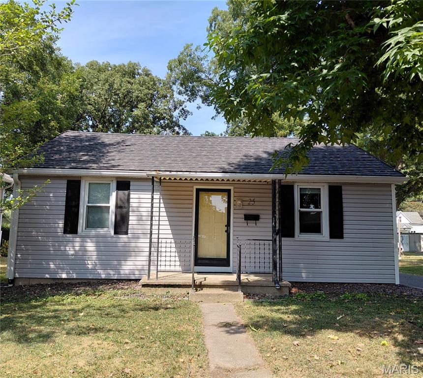 Welcome to your new home located in the charming community of Mascoutah, IL that offers a small town feel with modern amenities . Nestled in an established neighborhood, this delightful 3-bedroom, 1-bathroom residence offers 1,268 square feet of comfortable living space.  Step inside to the cozy living room that flows into the spacious eat-in kitchen with ample cabinetry, a built-in pantry and appliances that convey. The home's layout includes a mudroom area where the laundry is conveniently situated and the mud room leads to the garage/back yard. The Trane HVAC system ensures that your family stays comfortable year-round and the home has a newer durable metal roof.  Outdoors, you'll fall in love with the expansive double lot with mature trees that provide a beautiful backdrop and a sense of privacy. The rear patio is an ideal spot for barbecues and gatherings while the detached oversized 2-car garage offers ample space for vehicles, storage, and a workshop.  Close to SAFB, shopping, parks, community pool, schools and within 35 minutes of downtown St. Louis.  Buyers to verify all information prior to making an offer and preapproved buyers only please. Some virtual photos have been provided for design ideas.  Additonal rear parcel 10-31.0-234-010 is included in the sale.