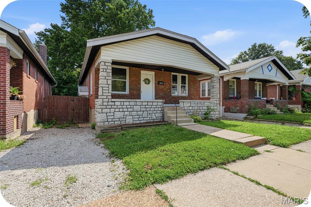 Whether you're looking for your next home or your next investment, this Dutchtown charmer is full of opportunity! Start your mornings on the inviting covered front porch before stepping inside to a spacious layout with plenty of room to make your own. With three bedrooms and two full bathrooms, you'll appreciate the flexibility of multiple bedroom options on both the main and upper levels to fit your lifestyle. The generously sized kitchen offers ample space for cooking, eating, and everyday living, while the lower level provides room to expand, create additional living space, or simply enjoy abundant storage. The home has been well-maintained with young HVAC, a solid roof, and beautiful hardwoods. Outside, a fenced backyard is ready for pets, play, or gardening. Located just a short walk from Ted Drewes, you'll love having one of St. Louis' favorite spots right around the corner. Whether you're an owner-occupant or an investor looking to add to your portfolio, this home is packed with potential!