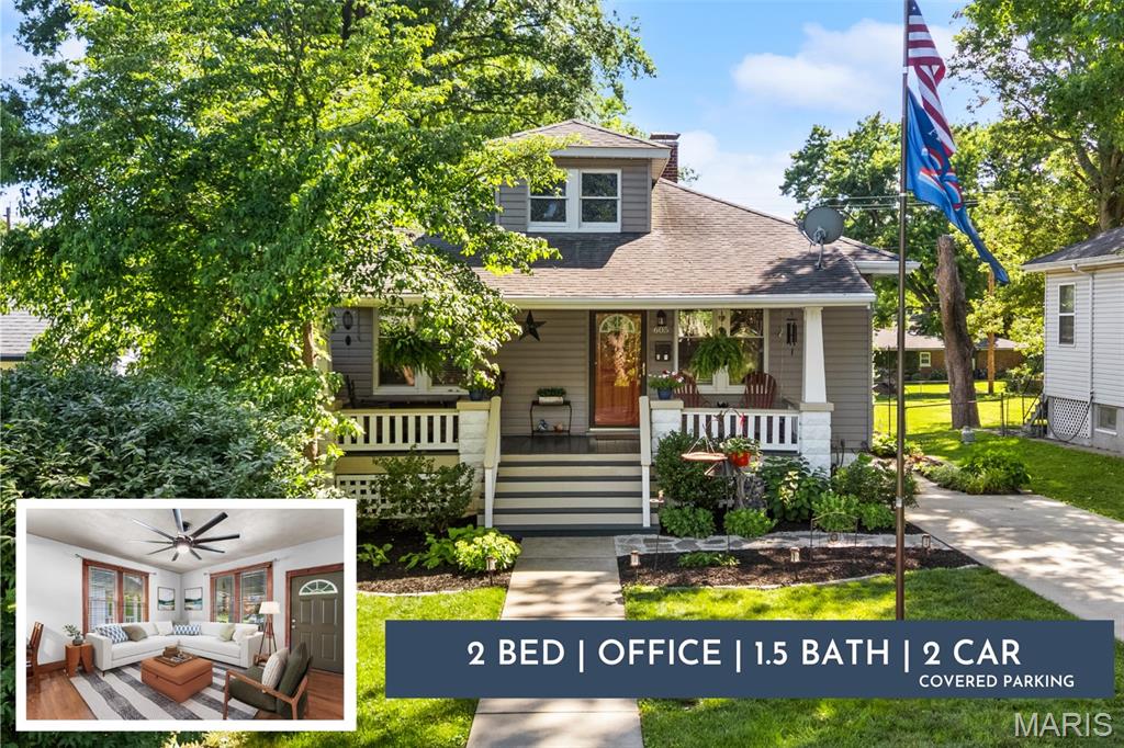 Nestled in one of Belleville's most charming and sought-after neighborhoods, this adorable bungalow blends timeless character with thoughtful modern updates. Step inside to find a welcoming living room, beautiful original woodwork, and a stunning built-in butler's pantry that adds both charm and functionality to the kitchen. The kitchen features a bar-height island perfect for casual dining, entertaining, or your morning coffee. The flexible floor plan offers a spacious primary bedroom, refreshed full bathroom, dedicated office or non-conforming bedroom, and a large rear addition that serves as a second bedroom complete with its own half bath—ideal for guests, multi-generational living, or a private retreat. Major updates provide peace of mind, including vinyl replacement windows, updated HVAC system, and a reverse osmosis water treatment system and water softener. Outside, you'll love the private patio, covered front porch, beautiful landscaping, and backyard greenhouse ready for gardening enthusiasts. A brand-new oversized carport off the alley offers excellent covered parking and storage, with the potential to easily add doors and create a garage-like space. If you've been searching for a home with character, charm, and modern conveniences in a picturesque Belleville neighborhood, this is one you won't want to miss. Seller is providing a one year home warranty from American Home Shield.