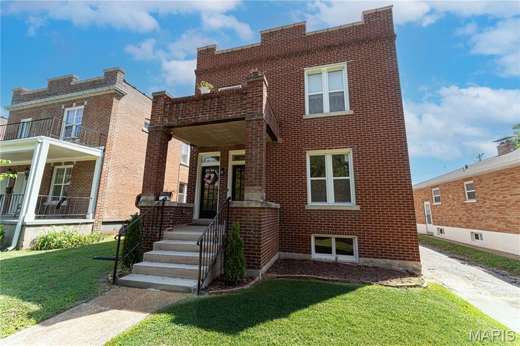Be the first to live in this completely renovated two-family home in the heart of Richmond Heights. An excellent opportunity for an owner-occupant, the second unit offers rental income to help offset the mortgage (rent is $2,450 per month). Each unit features three bedrooms, one full bath, high ceilings, original architectural details, and new flooring throughout. The updated kitchens include white cabinetry, blue subway tile backsplashes, and new appliances. The upper unit also offers a bonus room, front balcony, and private rear deck, while the main-floor unit has its own deck. Ample storage, basement washer and dryer hookups, and off-street parking with a parking pad add everyday convenience. Centrally located near Clayton and Big Bend, with easy access to Washington University, Concordia Seminary, Forest Park, DeMun, hospitals, dining, and major highways.