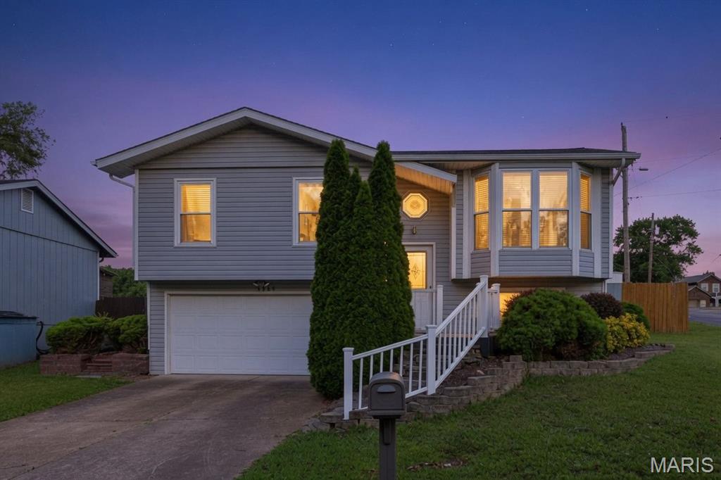 Great curb appeal, a fantastic location, and flexible living space make this Arnold gem a must-see! This 2 bedroom, 2-bath split-level home sits proudly on a corner lot with elevated views of the neighborhood. The lower level offers endless possibilities with a full bath and closet, making it ideal as a third bedroom, family room, rec room, or home office. Enjoy low-maintenance outdoor living with both a composite front porch and composite deck overlooking the fenced backyard with privacy fence. Recent improvements include a new roof, siding, fascia, and gutters. Conveniently located close to shopping, restaurants, schools, and everything Arnold has to offer!