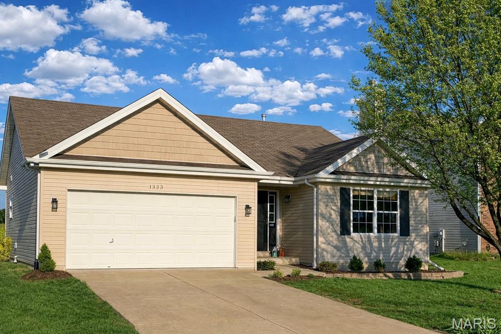 Stop the search—this is the one! Fully upgraded and move-in ready in the highly desirable Wentzville School District, 3 beds, 2 bath -ranch in Lake St. Louis shines with vaulted ceilings, LVP flooring throughout (2022), and stylish modern finishes.

The open-concept great room features a gas fireplace with marble surround, flowing into a bright kitchen with granite countertops, backsplash, bay window, and stainless-steel dishwasher (2022). New water heater (2022). 

Enjoy easy main-level living with first-floor laundry, upgraded lighting and ceiling fans inside and out, plus an extended garage for added space. The primary suite offers a double adult-height vanity, with updated adult-height toilets (soft-close lids) and an upgraded hall vanity.

Basement includes rough-in for future finish + large egress window, and the concrete patio is perfect for relaxing or entertaining. Homes with this level of upgrades and location don’t last long!

LIVE NOW!