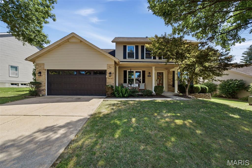 Welcome to this beautiful 4-bedroom, 4-bathroom home located in the prestigious Rockwood School District. From the moment you arrive, the fantastic curb appeal sets the tone for what awaits inside. The spacious, light-filled interior features freshly painted rooms and a thoughtful layout designed for both everyday living and entertaining. The gorgeous kitchen showcases granite countertops, crisp white cabinetry, and stylish ceramic tile flooring. The main level also offers an elegantly appointed dining room, a private office or den, and two expansive living spaces, each enhanced by its own fireplace. Step outside to discover a lush, level, fenced backyard complete with a paver patio and an incredible willow tree that provides both shade and a peaceful sense of serenity. Upstairs, you'll find four generously sized bedrooms, including a spacious primary suite with a walk-in closet and private bath. The finished lower-level recreation area provides even more room to gather and entertain and includes a half bath. Residents of Villages of Remington Oaks enjoy exceptional community amenities, including an inground pool, clubhouse, tennis courts, walking trails, and a scenic lake. Newer features include: HVAC (2025), backyard fence, garage door, painting of main floor level and bathrooms, and lighting fixtures. Seller will consider a basement carpet credit (puppy tore holes in previous carpet). Don't miss your opportunity to make this one-of-a-kind home your own!