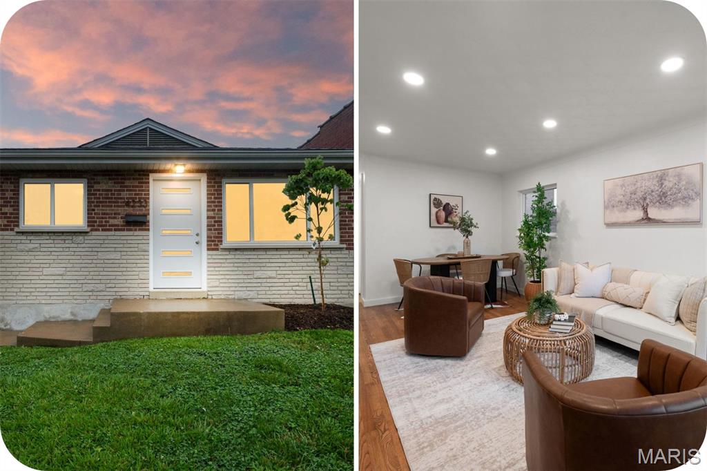 Open House Sunday 9/20 1-3 PM! Explore a new walkable lifestyle in this completely reinvented 3-bedroom, 1-bath bungalow in the ever-popular Bevo neighborhood! Thoughtfully updated from top to bottom, this charming home blends classic character with modern peace of mind. Major improvements include a new roof, windows, 200-amp electrical service, HVAC system, and water heater, along with a beautifully renovated bathroom and updated kitchen with brand-new cabinets, countertops, and appliances. Freshly refinished hardwood floors add warmth and character throughout the spacious combined living and dining area and all three main-floor bedrooms. Step outside to a huge, fully fenced backyard—a dream for pets, gardeners, entertainers, or anyone who appreciates extra elbow room! A newly poured sidewalk leads to the 10' x 12' patio, perfect for weekend barbecues or morning coffee. You'll also appreciate the private two-car parking pad and new retaining wall. Just a short walk from your front porch, you'll find neighborhood favorites like The Stellar Hog, Das Bevo, Tim's Chrome Bar, The Silver Ballroom, and Majeed Mediterranean, along with locally owned grocery stores and other amenities along the Gravois corridor. Downstairs, the basement offers endless possibilities for a future entertainment room, hobby space, workshop, or additional storage. A new drain and sump pump system helps keep the space dry and ready for whatever you envision. Move right in and spend less time worrying about projects and more time enjoying all that this beautifully renovated home and Bevo neighborhood have to offer.