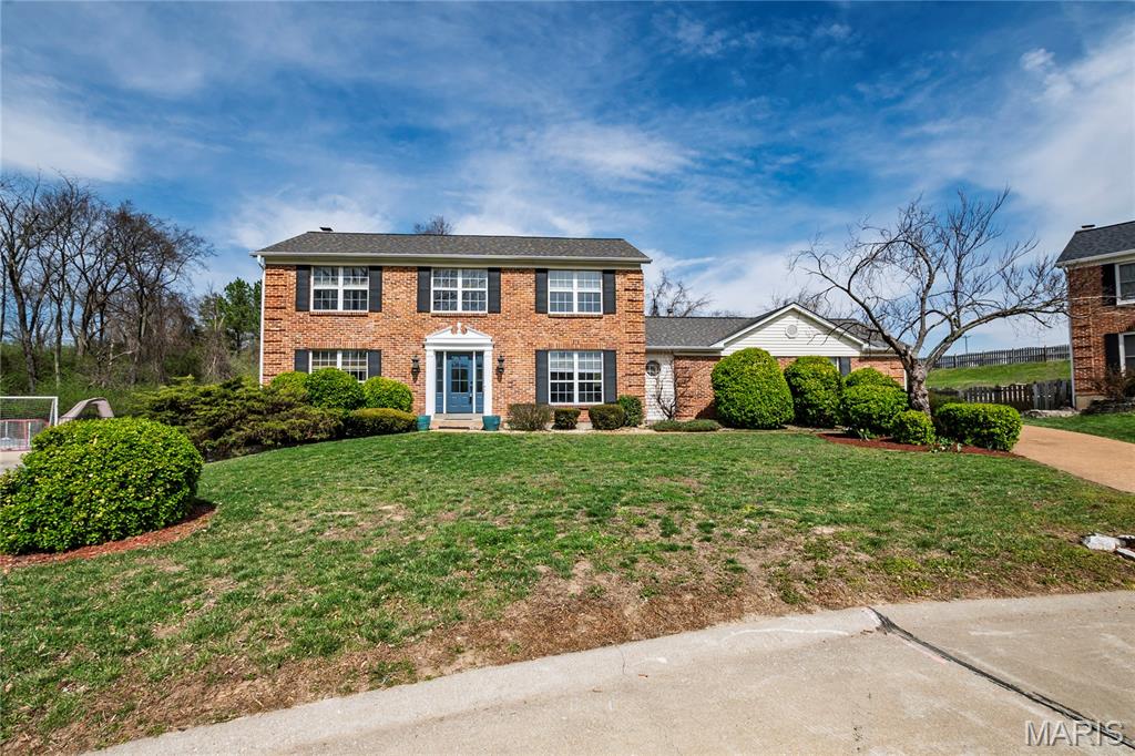 Welcome to 6301 Highland Estates Dr. in Oakville. This beautiful 2 story brick & vinyl home is in the highly sought
after Highland Estates subdivision. It has a rear entry 3 car garage that leads into the first floor laundry. There
have been several updates over the years including the eat in kitchen with solid surface countertops. While
having meals, you can look out through the bay window to the beautiful in ground pool. The spacious great
room has a wood burning fireplace and a dry bar for entertaining. There is access from the great room to the patio
and pool. A separate dining room, a spacious living room, and a half bath round out the first floor. Upstairs you
will find the large primary bedroom with a vaulted ceiling. The primary bath has a separate shower and soaking
tub. The other 3 bedrooms are ample sized with plenty of closet space. Homes don't last long in this
neighborhood. Schedule your appointment soon!