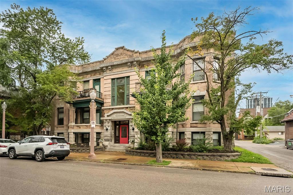 Historic character. Modern comfort. An unbeatable Central West End lifestyle. This beautifully updated condo blends timeless architecture with today's conveniences in one of St. Louis' most iconic neighborhoods. Rich hardwood floors, soaring ceilings, oversized windows, intricate millwork, original built-ins, and a stunning wood-burning fireplace create a home filled with warmth, charm, and undeniable character.

The updated kitchen is designed for gathering, featuring granite countertops, abundant cabinetry, center island seating, and an effortless flow into the spacious family room with striking coffered ceilings. Just beyond, the inviting den/library offers custom built-ins, a second fireplace, and direct access to a private terrace overlooking the picturesque, tree-lined streets below—perfect for morning coffee or unwinding at the end of the day.

The thoughtfully designed floor plan offers two generously sized bedrooms tucked away for privacy, along with two beautifully updated baths, in-unit laundry, and dedicated parking for everyday convenience.

Step outside and enjoy everything that makes the Central West End one of St. Louis' most beloved destinations. Forest Park, Barnes-Jewish Hospital, Washington University Medical Center, Children's Hospital, award-winning restaurants, charming cafés, boutique shopping, galleries, and Metro Link are all just moments from your front door. Classic architecture, thoughtful updates, and a neighborhood that never goes out of style!

OPEN HOUSES SAT AND SUN 1-3PM - JULY 11 AND JULY 12