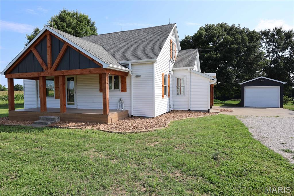Welcome to this beautifully remodeled 3-bedroom, 2.5-bath home offering approximately 2,096 square feet of move-in-ready living space on a .93-acre m/l lot in the desirable Perryville School District. Conveniently located just off Highway 61 and only minutes from Interstate 55, this home has been extensively updated with all-new plumbing, extensive new electrical work, a new septic system, and high-end finishes throughout. Recently refinished hardwood floors add warmth and character, while new flooring throughout the remainder of the home provides a fresh, modern feel. The kitchen features hard-surface countertops, brand-new appliances, and stylish finishes perfect for everyday living and entertaining. A new mini-split system provides comfortable climate control for the upstairs. Outside, enjoy the recently added wood-covered carport, creating an ideal space for relaxing evenings or hosting family and friends. The property also includes a recently wired 12' x 30' garage, a newly fenced yard, and an additional barn offering excellent storage, workshop, or hobby space. With quality updates throughout, nearly an acre of land, and an outstanding location with convenient access to Highway 61 and Interstate 55, this fully remodeled home is ready for its new owners.
