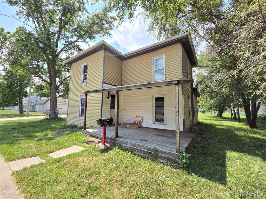Affordable living here! This 2-story offers a nice shaded yard and quiet location within walking distance to Blackhawk Elementary and downtown attractions. Spacious rooms on the main level offer a sunny kitchen (fridge & stove convey), a living room that opens to the covered front porch, master bedroom and oversized bathroom/laundry room.  Upstairs you'll find three more bedrooms and a full bath.  It's hard to find a 4-bedroom at this price! New carpet just installed makes this a move-in-ready home.  A nice covered back patio leads out to the backyard, and there is a 1-car detached garage offering parking and plenty of workshop/storage space.

This would also add nicely to your investment portfolio if you are looking for a turnkey rental property. Utility providers here include City electric/water/sewer/trash, and Rise Fiber is available. Don't let this affordable home pass you by!