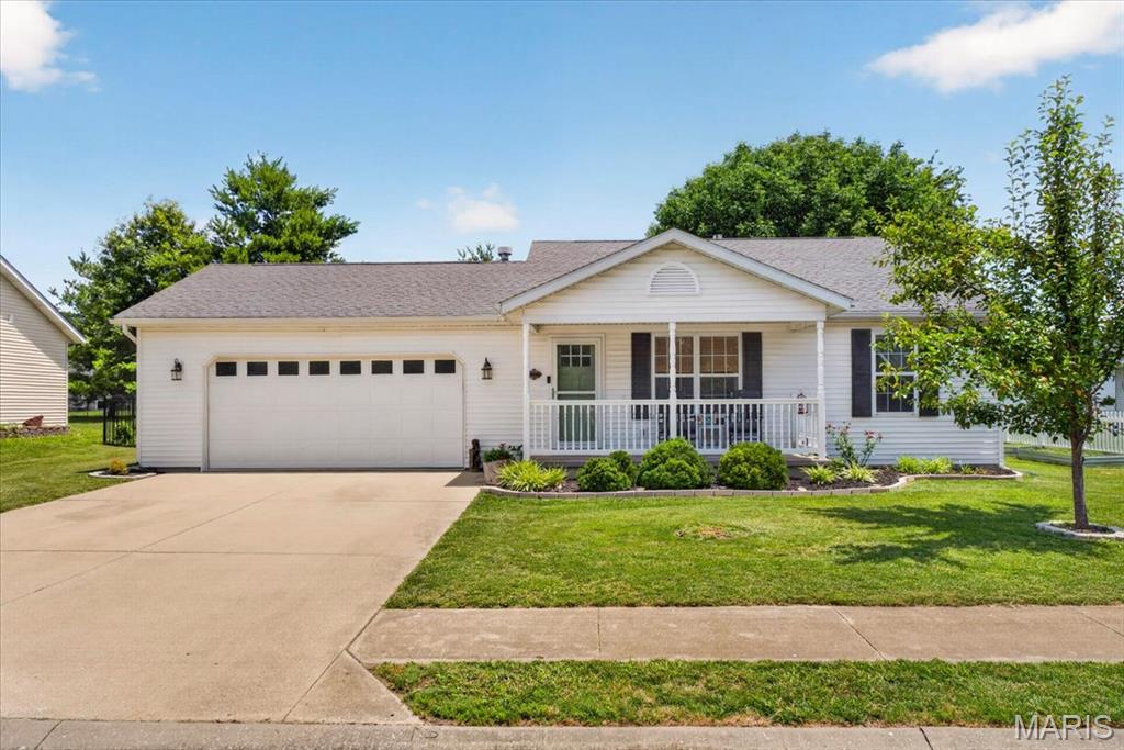 Welcome home to this well-maintained ranch in the desirable Westview Acres subdivision in Waterloo! Step inside to a spacious living room that flows into the beautifully updated kitchen, completely renovated in 2025. From the kitchen, a sliding glass door leads to the back patio and large fenced yard, installed in 2019, providing the perfect space for entertaining, pets, or enjoying the outdoors.

The main level features two bedrooms with new carpet installed in 2024 and a full bathroom. Head downstairs to the partially finished basement where you'll find a large family room, a third bedroom with an egress window, and a full bathroom that was completely renovated in 2025. Two separate storage areas provide plenty of room for organization, and the laundry area is conveniently located downstairs as well.

Additional updates include a new water heater (2025), new front door (2025), and new carpet on the stairs and in the upstairs bedrooms (2024). The attached 2-car garage offers added convenience and storage.

Located just minutes from the Monroe County Farmers Market and with easy access to Route 3, this home offers the perfect combination of comfort, updates, and convenience. Don't miss your chance to make it yours!