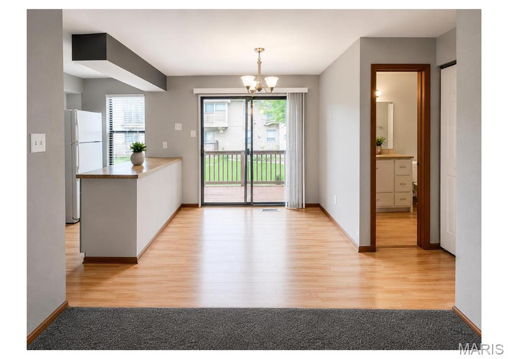 Welcome home to this well-maintained main-floor condo offering easy, low-maintenance living in a convenient Florissant location! This charming 1-bedroom, 1-bath unit features a functional floor plan with comfortable living spaces and plenty of natural light. Step outside to your private deck—perfect for enjoying your morning coffee or relaxing at the end of the day. Additional storage is no issue with the included large storage unit, plus you'll appreciate the convenience of one designated parking space. The monthly HOA fee of $202 covers water, sewer, trash, and parking, making ownership simple and affordable. Whether you're a first-time buyer, downsizing or looking for an investment opportunity, this move-in ready condo is a fantastic value! Schedule your showing today!