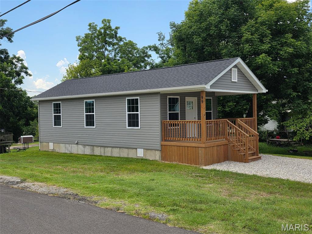 Searching for a move-in ready home with low maintenance living in Historic Ste Genevieve? This 2Bd/1Bath single family home in Ste Genevieve features brand new 2026 construction, energy efficient design, stainless steel appliances, and a small manageable lot close to downtown, schools, shops, and local conveniences. Ideal for first-time buyers, downsizers, investors, or anyone seeking simple and efficient living.

Welcome to 99 N 8th St, Ste Genevieve, MO. This newly constructed single family home offers approximately 550 sq ft with 2 bedrooms and 1 full bath in a thoughtfully designed layout that maximizes comfort and functionality. The home includes brand new stainless steel appliances and high efficiency features designed to help reduce utility costs and simplify everyday living. Stack W/D unit can be placed in ready plumbed closet in main bdrm. 

Situated on a .20 acre lot, the property provides minimal exterior upkeep while still offering outdoor space to enjoy. Off street parking adds convenience, and the location places you close to Historic Downtown Ste Genevieve, local shops, restaurants, schools, and community amenities. Located within the Ste Genevieve School District, this property is a strong option for buyers looking for affordability, efficiency, and convenience in a growing area.

Whether you are looking for your first home, a downsizing opportunity, weekend retreat, or investment property, this new construction home delivers practical living in a desirable Ste Gen location.