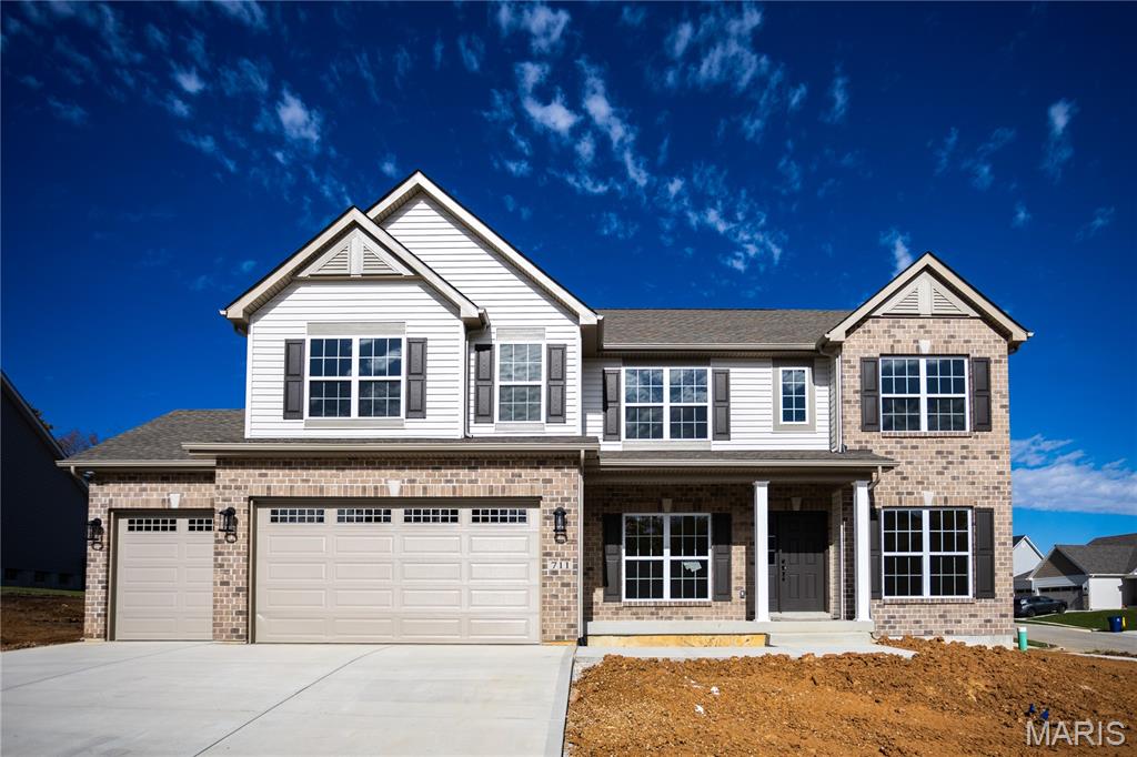 Come see the new home by Flower and Fendler Homes, prime location in Fenton, close to schools, shops and restaurants. Easy access to highways 141 and 44. This beautiful 2 story home has 4 bedrooms and 3.5 bathrooms. The large windows provide great natural light in the great room. Dining/study in the front of the house with a powder room across from it. The kitchen has custom cabinets, center island and grantie/quartz countertops, with a breakfast room. Three additional bedrooms on the second floor. Two of the bedrooms share a jack and jill bathroom while the third has an en suite bathroom.