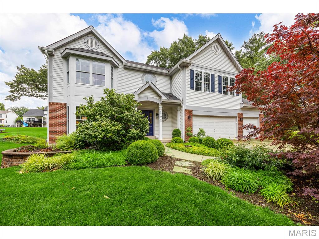Here's your chance, buyers didn't relocate...back on the market and open Sunday, 9/21 from 1-3pm. Take your own private driveway...makes quite the "estate" entrance flanked by stunning trees, shrubs and flowers (room for plenty of parking, bike riding) to this awesome flag lot. As you pull up, you will find this beautiful home sitting on over a half acre (larger than any nearby homes) with stunning landscape designed by Poynter....curb appeal galore! Light filled at every turn and extensive custom molding throughout. The open floor plan with spacious rooms is perfect for entertaining and everyday family living. The updated kitchen is open to the gorgeous hearth/family room(with views to your expansive backyard oasis). The yard is amazing with plenty of room for the kids to play and pets to roam(can be fenced). The family room has Brazilian cherry hardwood floors, "real" wood-burning fireplace, wet bar and walks out to the charming stone patio. The vaulted primary suite has a walk-in closet of your dreams and a luxury bath with porcelain tiles. The upstairs loft (with built-in Pottery Barn shelving) is a wonderful place to hang out and the perfect playroom. 3-car oversized garage, 2nd floor laundry room (with washer/dryer included), new carpet in all the bedrooms, exquisite staircase by St. Charles Stairs, Legrand light switches and outlets, updated systems and so much more. All this in the top rated Ladue School District and Spoede Elementary! .  Make your appointments today!