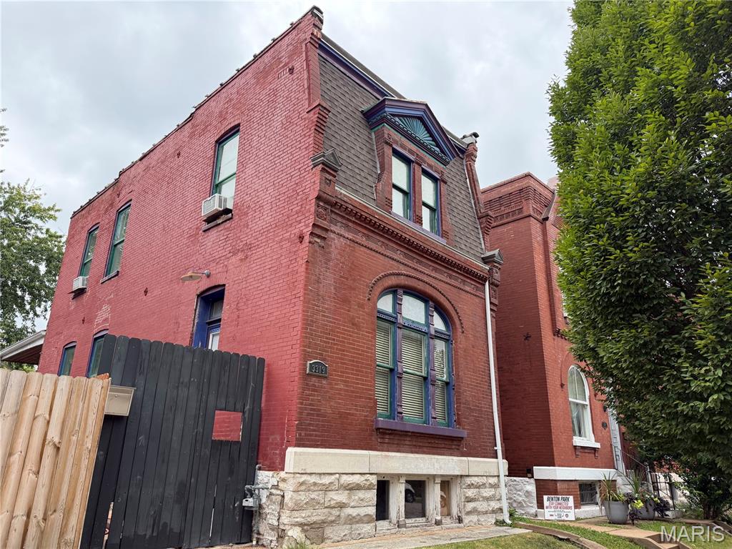 Excellent opportunity to make this Benton Park home your own! The first floor features an eat-in kitchen with distinctive concrete countertops, along with a formal dining room and living room showcasing original pine floors. Upstairs, the home currently offers one bedroom, one full bath, and a sitting room with a closet that could easily be enclosed to create a second bedroom. Additional features include a main-floor half bath, solar power to supplement Ameren and a two-car off-street parking pad. Bring your decorating ideas and TLC to unlock this home’s full potential. Conveniently located near Cherokee Street’s Antique Row, historic Benton Park, and the many popular restaurants and neighborhood destinations of Benton Park and Soulard.
