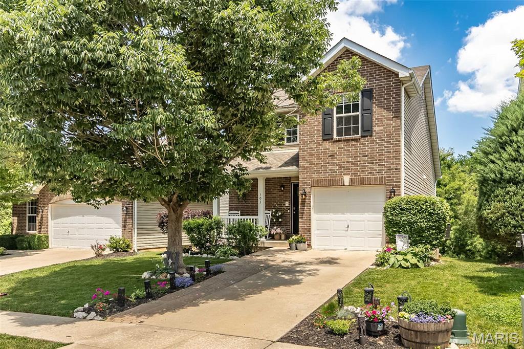 Stunning Move-In Ready 1.5 Story 3 Bed  2 Bath. Welcome to this Charmer in Desired Brookside Cottages. The Entry Foyer Leads into the Gorgeous Open Floor Plan with Natural Light, Vaulted Ceiling and Relaxing Deck. The Kitchen Boasts Breakfast Bar, Stainless Steel Appliances, Pantry and Custom White Cabinets. Inviting Main Level Primary Bedroom Suite w/ Resort Style Shower, Double Sink and Coinvent Access to Main Level Laundry. The Second Story Has 2 Bedrooms and Full Bath.  Lower-Level has the Perfect Entertainment Recreational Area w/ Walk Out and Patio. Community Pool, Park, Playground and Basketball Court. Perfect location off of Lake St. Louis Blvd and Hwy 70.