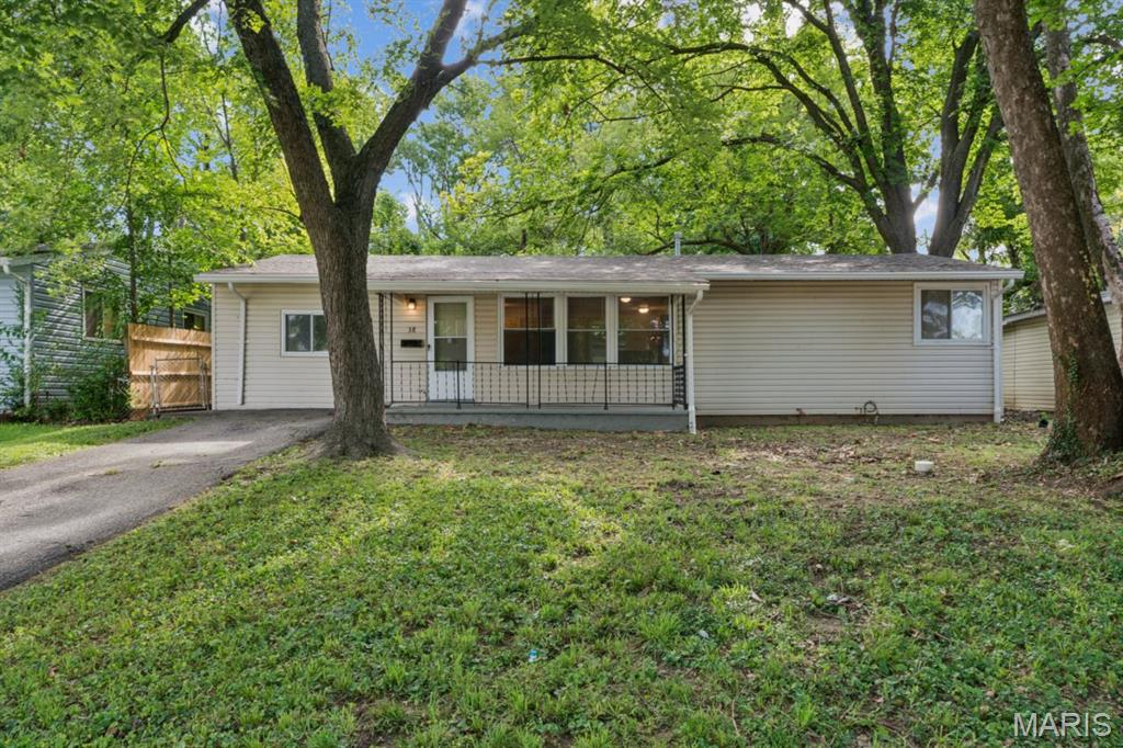 GREAT HOUSE - GREAT PRICE! Why rent when you can own for less! This newly renovated 3 bedroom/1 bath property in Dellwood is move-in ready. Formerly a 2 bedroom now featuring 3 large bedrooms.  Updated and open kitchen. (The stainless steel refrigerator will stay.) living area just off the kitchen on one side and access to the back yard and lower level on the other. Full unfinished basement. The fenced yard offers fun space for kids, pets and entertaining. Shopping, highways, parks, and public transportation are conveniently nearby. The home is only blocks away from two major thoroughfares offering restaurants, bars, and the popular Ferguson Farmer's Market.