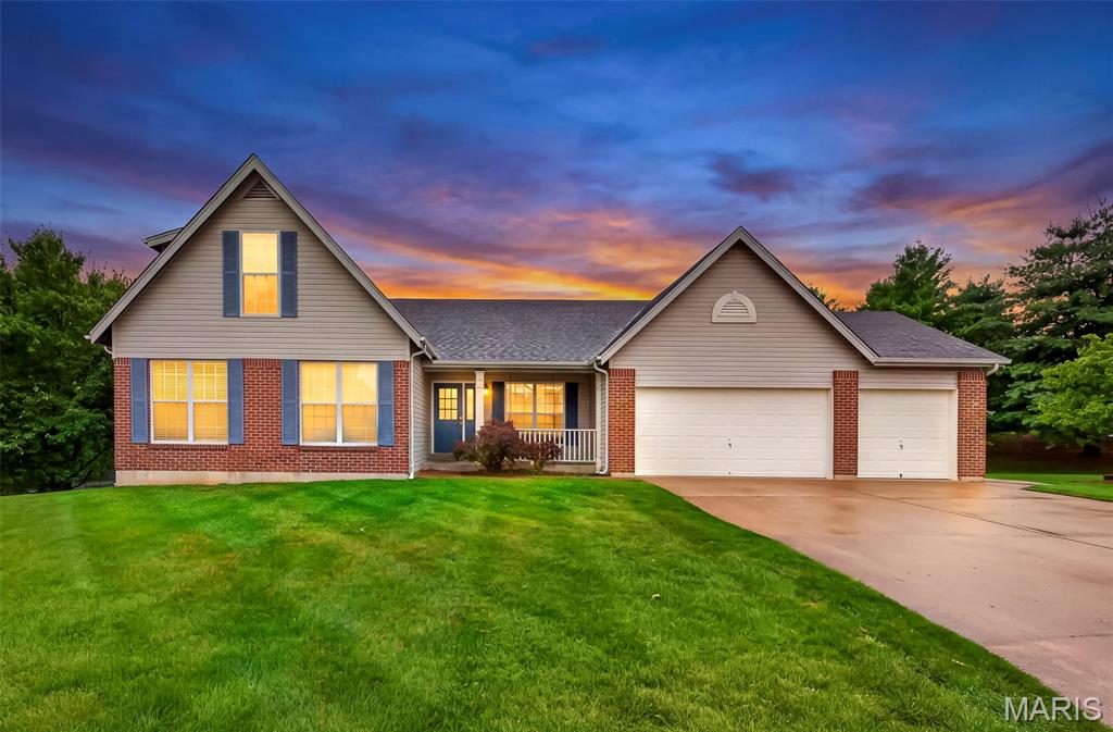 Bring your vision and make this spacious Aberdeen home your own! Tucked on a large cul-de-sac lot adjoining common ground, this 1.5-story home offers 5 bedrooms, vaulted ceilings, a three-car garage and an abundance of space throughout! You’ll love the oversized pantry (7'x6'), generous closets, attached rear storage area and expansive unfinished basement offering excellent potential for additional living space. The home is ready for updates and personal touches, creating a wonderful opportunity for a buyer looking to build equity and design a home that reflects their style. Enjoy access to the neighborhood pool and other community amenities, all within the sought-after Fort Zumwalt School District. Property is being sold strictly as-is; seller will make no repairs.