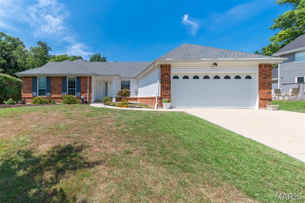 Welcome home to this beautifully maintained 3-bedroom, 2-bath ranch in the highly desirable Parkway School District! Nestled in a sought-after neighborhood, this home combines comfort, style, and an unbeatable location. Step inside to an inviting open floor plan featuring a vaulted great room with stunning hardwood and a beautiful fireplace as the centerpiece. The spacious eat-in kitchen opens seamlessly to the dining area, making it perfect for everyday living and entertaining. Retreat to the spacious primary suite featuring a large walk-in closet and recently updated private bath with a double-basin vanity. Hardwood floors flow through the main living areas, while the carpeted bedrooms provide warm, cozy comfort during the winter months. The lower level offers even more living space with a generous family room ideal for movie nights, a playroom, home office, or recreation area. With over 1,800 sq. ft. of finished living space, there's room for all. Outside, you'll love the flat backyard and covered deck—perfect for relaxing or hosting family and friends. Updates include kitchen, baths, a new roof (2023) and HVAC system (2020), new driveway and sidewalk providing added peace of mind. Conveniently located near shopping, restaurants, parks, and major highways. Showings begin Friday, 8/7, with an Open House on Sunday, 8/9 from 1:00-3:00 PM.