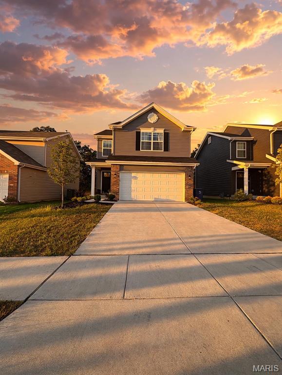 Welcome to 157 Day Lily Lane in Wentzville! Built in 2024, this beautifully designed two-story home offers approximately 1,719 square feet, 3 bedrooms, and 2.5 baths.
The open-concept main level features a spacious family room, dining area, and stylish kitchen with a breakfast bar, white 42-inch cabinetry, quartz countertops, stainless-steel appliances, and luxury vinyl plank flooring. The dining area provides an opportunity to add your own deck or patio for outdoor entertaining.
Upstairs, the spacious primary suite includes his and hers walk-in closets, while the additional bedrooms each feature walk-in closets. Convenient second-floor laundry adds to the home’s functionality.
The unfinished basement offers the potential for a fourth bedroom, den or office, and full bathroom. The home is located near shopping, dining, schools, and major highways, and the builder’s warranty is still in effect.
Community amenities include a basketball/sports court and BBQ area. 
Schedule your showing today!
All offers should be submitted by 9/15 8PM