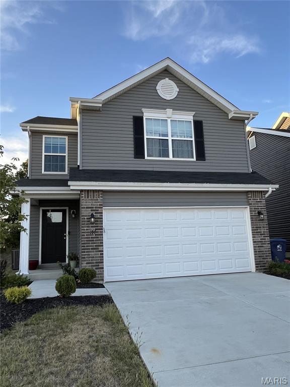 Welcome to 157 Day Lily Lane in Wentzville! Built in 2024, this beautifully designed two-story home offers approximately 1,719 square feet, 3 bedrooms, and 2.5 baths.
The open-concept main level features a spacious family room, dining area, and stylish kitchen with a breakfast bar, white 42-inch cabinetry, quartz countertops, stainless-steel appliances, and luxury vinyl plank flooring. The dining area provides an opportunity to add your own deck or patio for outdoor entertaining.
Upstairs, the spacious primary suite includes his and hers walk-in closets, while the additional bedrooms each feature walk-in closets. Convenient second-floor laundry adds to the home’s functionality.
The unfinished basement offers the potential for a fourth bedroom, den or office, and full bathroom. The home is located near shopping, dining, schools, and major highways, and the builder’s warranty is still in effect.
Community amenities include a basketball/sports court and BBQ area. 
Schedule your showing today!
All offers should be submitted by 9/15 8PM