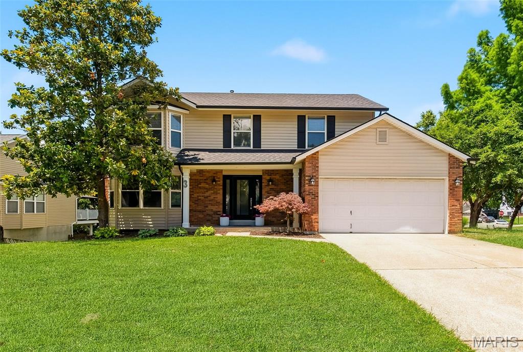 Welcome to this newly updated 4 bedroom, 2.5 bathroom 2-story home located in the highly desirable Monticello neighborhood. Past the covered front porch, the foyer opens to the formal living and dining rooms that offer space to welcome friends and family. The well-equipped kitchen features new white cabinetry, quartz countertops, new stainless-steel appliances, center island and a pantry. The light filled breakfast room flows into the family room featuring a cozy fireplace, built-in shelving that brings both function and flair plus sliding doors that lead to a large composite deck overlooking a large, fenced yard with mature trees. Steps away is the main floor laundry for added convenience. You’ll love the new easy-care flooring that spans the entire main level and the fresh, neutral paint throughout the house. Upstairs you will find 4 large bedrooms. The Primary Suite features a walk-in closet, en-suite bath with dual vanity, separate soaking tub and shower plus a linen closet. Three additional bedrooms, a 2nd full bath and two linen closets complete this floor. Need extra space? The finished, walk-out basement is ideal for a home office, studio, den, or flex space. Plus, there is still space for storage! Located in a friendly community, this home offers proximity to top rated Fort Zumwalt schools, parks, and shopping, plus easy access to highways for commuting. Don't miss out on the opportunity to live in one of O'Fallon's most sought after neighborhoods featuring tennis courts, 3 pools and a club house! Owner prefers a credit score of 600 or above with an income of three times the rent. References and background check are required. Come see this one today!
