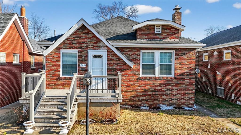 This thoughtfully updated and freshly painted home offers 3 bedrooms and 2 full bathrooms and is truly move in ready. The interior features hardwood floors throughout the main living areas, granite countertops, and ceramic tiled bathrooms, delivering a timeless look that blends style and functionality. Recent upgrades include a newer roof and gutters, newer vinyl privacy fence, updated heating and cooling systems, and a newer water heater for added comfort and peace of mind. Additional attic insulation enhances energy efficiency year round. The level, fully fenced backyard provides privacy and space to relax or entertain, complemented by well maintained concrete walkways and a manicured lawn. A detached two car garage, appliances that stay with the home, and an installed camera system add everyday convenience and security. The basement offers generous storage and a walk out to the backyard, increasing flexibility and usability. The occupancy permit has already been passed, making this home truly move in ready and prepared for its next owner.