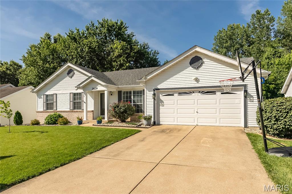 Welcome home to this beautiful atrium ranch located in the highly desirable Fort Zumwalt West School District. Offering a rare combination of space and functionality, this 5-bedroom ranch provides room for everyone—something that's hard to find in today's market.The open floor plan is ideal for both everyday living and entertaining, featuring granite countertops, stainless steel appliances, and a kitchen that flows seamlessly into the main living area. Large windows bring in natural light and showcase the peaceful wooded views behind the home.Step outside onto the composite deck and enjoy your morning coffee or unwind at the end of the day while taking in the private, tree-lined setting. The finished walkout lower level expands your living space with a cozy fireplace, a spacious recreation area, and additional bedrooms that offer flexibility for guests, a home office, or multi-generational living.With 5 bedrooms, a wooded backdrop, a finished walkout lower level, and a sought-after location in the Fort Zumwalt West School District, this home is a rare find that offers the space, comfort, and versatility today's buyers are looking for. Washer, Dryer and Refrigerator will stay.
