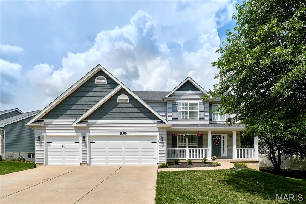 Priced to Sell . AS IS.   BRAND NEW ROOF, some siding, 2 new garage doors, main floor, upstairs hallway and loft & stairs new flooring. This is perfect home for a 203K (needing HVAC/some flooring, and add a deck if you want).  Walk out LL with Complete mother in law or teenager quarters complete with full kitchen, full bath, laundry, bedroom and living room.  Sellers are leaving 2 washers and 2 dryers and a stainless steel refrigerator.  These appliances are all very nice.  For the right price they will throw in all the tvs.  Located in the heart of Wentzville so convenient to everything.  Talk to your agent or myself to get this home with money to renovate.