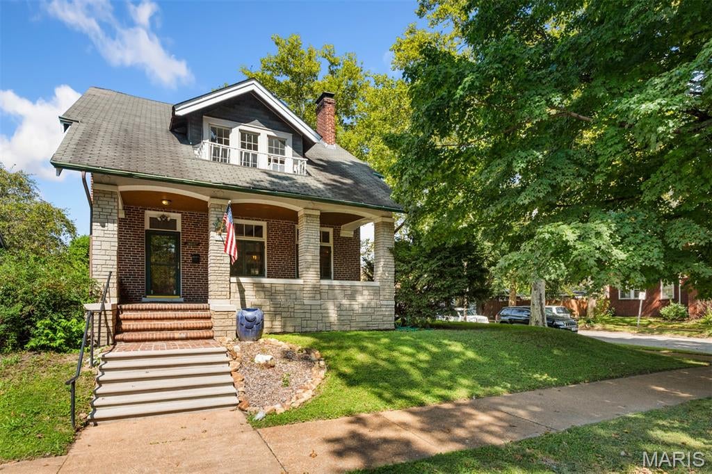 Welcome Home to 1103 Bellerive Boulevard
Step into the charm and character of this 1914 Arts & Crafts home, ideally situated along the beautiful, tree-lined Bellerive Boulevard. With three bedrooms and one bath, this home offers timeless architectural details, inviting living spaces, and plenty of opportunity to make it your own.
Enjoy relaxing on the spacious front porch overlooking the boulevard, with the feel of living right on the edge of a park. Inside, you'll find original woodwork throughout, built-in bookcases, and two bright sunrooms that add warmth, character, and flexible living space. The updated kitchen provides a great foundation while still leaving room for your own personal touches and updates in the home. Property being sold as is. Seller to do no inspections or credits. Priced accordantly. 
Outside, the large backyard offers plenty of space to garden, entertain, or simply enjoy the outdoors, while the two-car garage provides convenient off-street parking and storage. Located within walking distance of Carondelet Park and the YMCA in the park, this home offers a wonderful combination of historic charm, outdoor recreation, and neighborhood convenience. 1103 Bellerive Boulevard is a great opportunity to own a classic Arts & Crafts home with room to add your own style and make it truly yours. Come see all it has to offer! 24hr response time  to contracts.