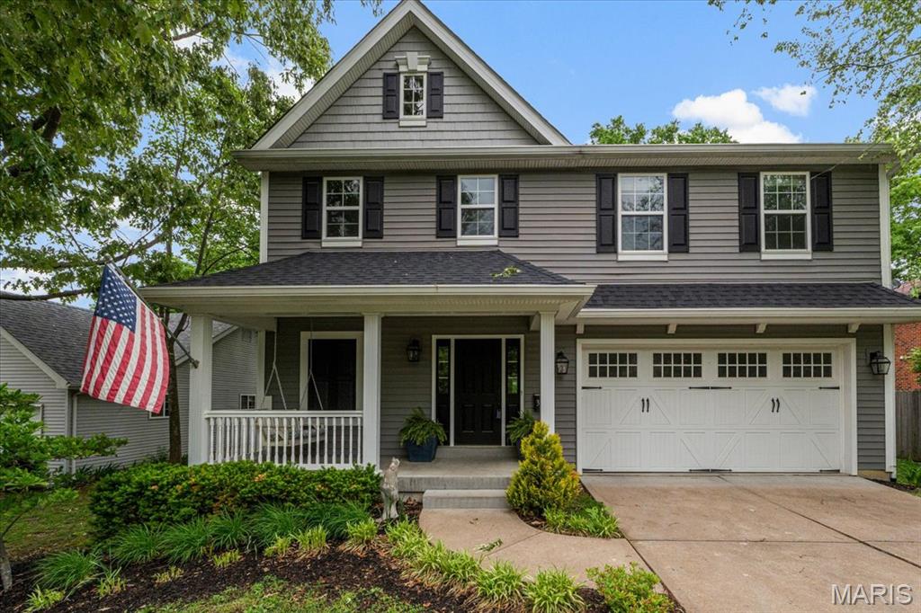 Located just a short walk from Downtown Kirkwood, 350 S. Van Buren delivers the space, layout, and updates today’s buyers are looking for. Built in 2011 by Kingbridge Homes, this 2-story offers over 3,000 sq. ft. above grade with a thoughtful floor plan and fresh, move-in ready feel. Hardwood floors have just been refinished, the interior freshly painted, and new carpet installed—creating a crisp, updated look throughout. The kitchen anchors the main level with abundant cabinetry, a large center island, and seamless connection to the breakfast room and family room—ideal for both everyday living and entertaining. Upstairs, you’ll find four spacious bedrooms including a generous primary suite, while the finished lower level adds a fifth bedroom, full bath, and additional living space. Step outside to a large, fenced backyard with a patio and fireplace area—perfect for relaxing or hosting. A two-car garage and unbeatable walkable location round out this exceptional opportunity.