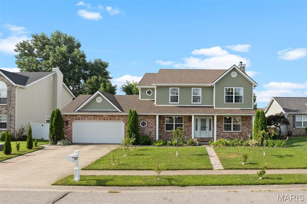Welcome home to this beautiful 4-bedroom, two-story residence offering timeless curb appeal with its
classic combination of brick and maintenance-free siding. The inviting covered front porch provides the
perfect place to relax, greet guests, or enjoy your morning coffee.
Step inside to discover generous living spaces designed for everyday comfort and entertaining. The cozy
living room features a wood-burning fireplace, creating a warm and welcoming atmosphere, while the
adjacent kitchen serves as the heart of the home with a center island, solid-surface countertops, and newer
stainless steel appliances.
Upstairs, the spacious primary suite offers a private retreat complete with an ensuite bath featuring a
garden tub, separate shower, double vanity, and walk-in closet. Three additional generously sized bedrooms
and a full guest bath complete the upper level.
The finished lower level expands your living space with a large recreation area, full bath, and plenty of
storage. Outside, the spacious fenced backyard provides the perfect setting for pets, play, gardening, or
simply relaxing while enjoying the changing seasons.
Ideally located near shopping, dining, schools, community amenities, and convenient highway access, this
home offers the perfect combination of comfort, space, and convenience. Solar Panels are owned.