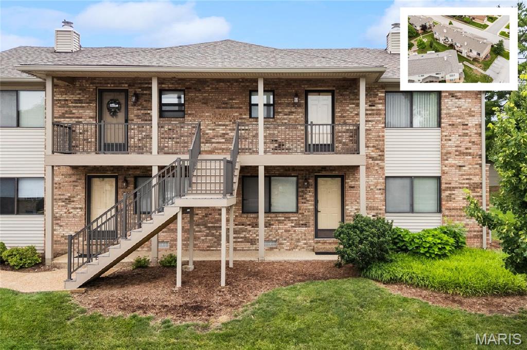 Welcome to easy, maintenance-free living in this well maintained main-floor end-unit condo! Offering 2 spacious bedrooms and 1 full bath, this move-in ready home combines comfort and convenience in one desirable package. Step inside to an inviting open-concept layout where the living, dining, and kitchen areas flow seamlessly together, creating the perfect space for everyday living and entertaining. The spacious living room is highlighted by a cozy wood-burning fireplace, providing warmth and charm during the colder months. The kitchen features a stainless steel appliance package, ample cabinetry, and convenient access to breakfast area. Both bedrooms offer generous dimensions and excellent closet space, while the full bath is centrally located for convenience. Enjoy your morning coffee or unwind after a long day on the covered patio, complete with a private storage closet for additional space. As an end unit, you'll appreciate added privacy and natural light throughout the home. Residents enjoy exceptional community amenities, including a swimming pool and clubhouse located just steps away, while the HOA covers lawn care, snow removal, and trash service—allowing you to spend more time enjoying life and less time on maintenance. Ideally situated near shopping, dining, parks, Scott Air Force Base, and major commuting routes, this affordable and low-maintenance O'Fallon condo is perfect for first-time buyers, downsizers, military personnel, or anyone seeking convenient living in a prime location.