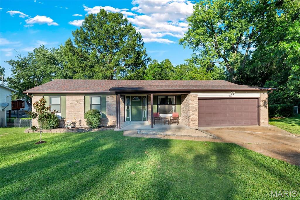 Welcome home to this beautifully maintained ranch in the sought after Crystal Wood subdivision! From the inviting brick front and covered front porch to the brand new maintenance free composite deck overlooking the spacious fenced backyard, this home is designed for both relaxing and entertaining.
Inside, you’ll love the open, airy feel created by vaulted ceilings and an abundance of natural light. The kitchen features a center island, breakfast bar, two pantries, and plenty of cabinet space, all flowing seamlessly into the dining and living areas.
The main level offers the primary bedroom with ensuite, two generously sized bedrooms and a full bath. The finished walkout lower level provides exceptional flexibility with a large family and recreation room, dedicated office or a gym, abundant storage, separate laundry room, and a potential fourth bedroom, making it ideal for guests, or multigenerational living.
The backyard is a private retreat with mature trees, a utility shed, and plenty of room for kids, pets, or backyard gatherings.

Located in the Fox C-6 School District with Seckman Schools, you’ll enjoy easy access to Highway 55, Mastodon State Park, shopping, dining, and downtown St. Louis just 20 minutes away.

This is the kind of home that checks all the boxes! It's move in ready, beautifully updated, and ready for its next chapter. Schedule your private showing today before it’s gone!