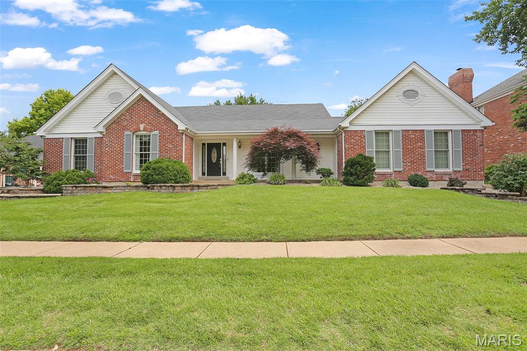 Welcome home to this spacious ranch offering over 3,500 square feet of beautifully designed living space in a sought-after location! From the moment you enter, you'll appreciate the open floor plan, soaring vaulted ceilings, and abundance of natural light throughout.

The heart of the home features a vaulted great room that flows seamlessly into the kitchen and breakfast room, creating the perfect space for everyday living and entertaining. The kitchen is equipped with a center island, planning desk, ample cabinet and counter space, and opens to the breakfast room with a charming bay window. A see-through gas fireplace provides warmth and ambiance between the breakfast room and great room.

For more formal gatherings, enjoy the separate living and dining rooms enhanced by elegant crown molding. The vaulted primary suite offers a peaceful retreat with a walk-in closet and a spacious bath featuring a soaking tub, separate shower, and dual vanity. Two additional generously sized bedrooms and a convenient main-floor laundry room complete the main level.

The finished lower level expands your living space with a large recreation room, wet bar, and abundant storage areas—ideal for entertaining, hobbies, or a home gym.

Outside, you'll find a large patio overlooking the fenced backyard, perfect for relaxing or hosting family and friends. Additional highlights include a brand-new roof, irrigation system, and a rear-entry 2-car garage. Enjoy the neighborhood lake and an unbeatable location close to shopping, dining, and major highways.

This exceptional home combines space, comfort, and convenience—don't miss your opportunity to make it yours!