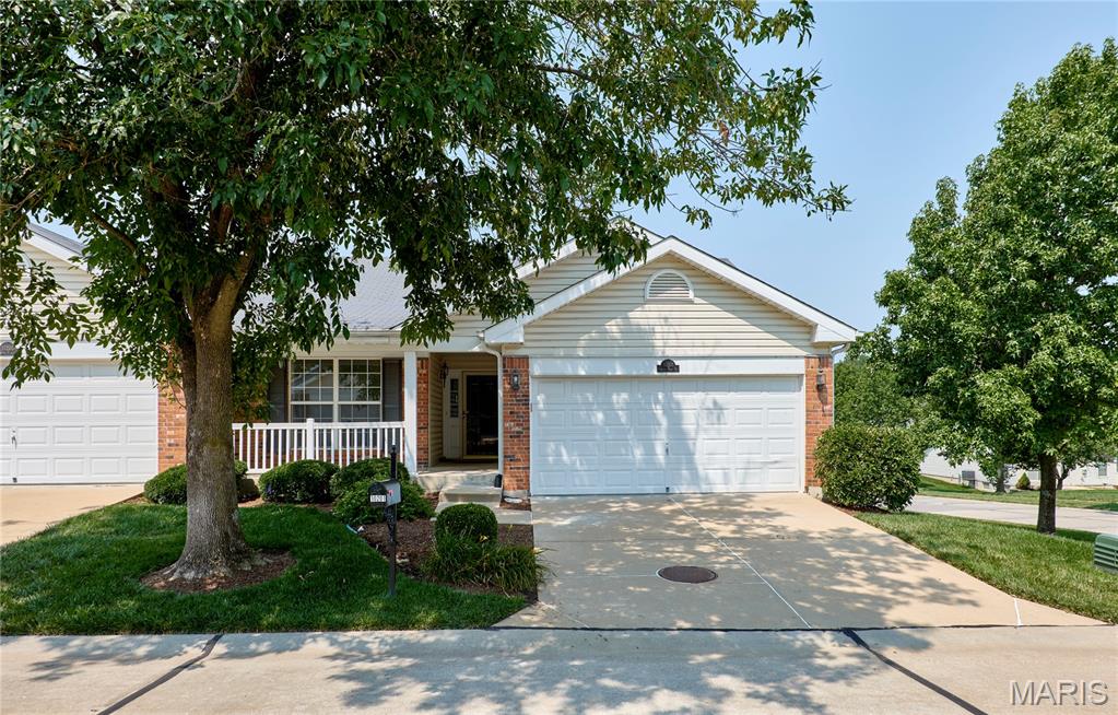 Move right in to this charming attached home in beautiful Affton. This beautiful home features a remodeled kitchen including new upper cabinets, counter tops with inset stainless steel double sink, paint, tile back splash, stainless steel appliances, and new light fixtures. From the kitchen it leads you out onto the freshly stained covered deck with  ceiling fan . If its too cold outside you can fire up the remote controlled gas fireplace in the living room and relax . Master bedroom has a walk in closet, and full bath.New lvt flooring installed in the finished sections of basement as well as the downstairs bedroom. Still plenty of storage in the unfinished parts of basement. The finished rooms of the home on main and lower level have  all been recently professionally painted including ceilings and the 6 panel doors. No need for a  lawnmower here. Lawn care is included  in association fees. This is as move in ready home as you will find.  "Agent is related to seller'