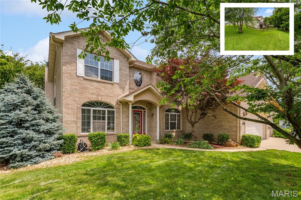 Schedule your showing today for Friday, June 12th. This stunning and extensively updated master-on-the-main 1.5-story home offers 5+ bedrooms (easily converted to 6) and sits on a large cul-de-sac lot in one of O’Fallon, Illinois’ most desirable neighborhoods. The home features an exceptional layout, modern finishes, and abundant natural light throughout. Real hardwood floors span the main level and lead into the impressive vaulted family room with a gas fireplace and seamless flow into the kitchen, creating an ideal space for everyday living and entertaining. The kitchen includes custom cabinetry, granite countertops, stainless-steel appliances, and a bright breakfast nook overlooking the expansive deck featuring steps down to the fully fenced backyard with mature landscaping—perfect for outdoor dining, pets, or play.

The main-floor primary suite is a true retreat with direct deck access, a massive walk-in closet, and a beautifully updated spa-style bath featuring a tile shower, separate vanities, and a garden tub. The main level also includes a dedicated laundry room, a formal dining room, a flexible living room/office, and a striking two-story foyer. 

Upstairs, three generously sized bedrooms offer comfort and versatility for family, guests, or work-from-home needs.

The finished walk-out basement significantly expands your living space with a large family/rec room, a full bathroom, a spacious fifth bedroom with a walk-in closet, and an additional office/den with French doors that can function as a sixth bedroom. Ample unfinished storage makes the lower level ideal for multi-generational living, guests, or hobbies. The property also includes a massive oversized three-car garage providing exceptional room for vehicles, storage, or workshop space. The lot itself is a standout, with property lines extending well beyond the current fence line, offering more usable outdoor space than meets the eye.

This Huntington Chase build blends style, comfort, and functionality at every turn. With a main-level primary suite, 5+ bedrooms, mature trees, a fenced yard, and an oversized cul-de-sac lot, it stands out as a rare opportunity in a prime O’Fallon location just minutes from Scott Air Force Base, O’Fallon Sports Park, and the vibrant Downtown District. Situated in highly sought-after O’Fallon District 90 and OTHS, this home delivers the space, updates, and convenience today’s buyers value most.