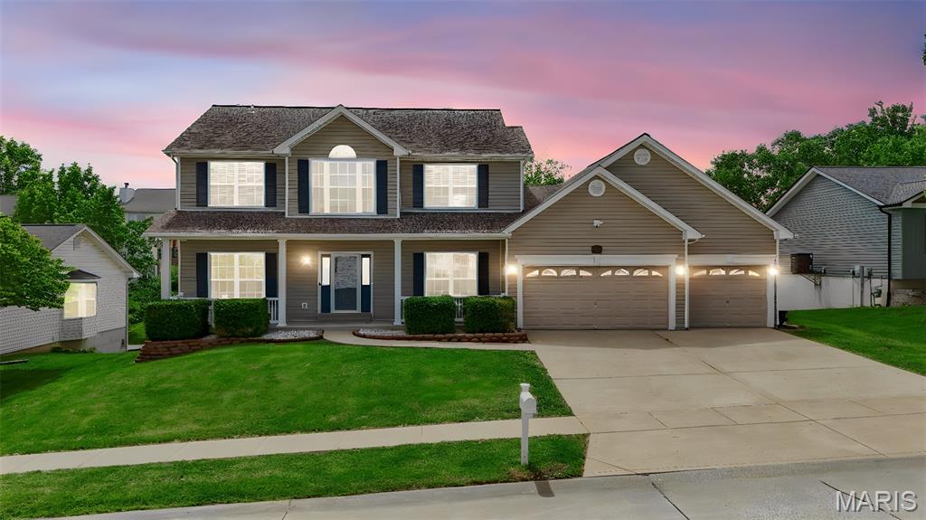 Welcome to 1844 Somerset Hollow Ln! This charming home has 4 bedrooms, 3 bathrooms, and over 2,500 sq ft of living space. The main floor includes an open layout, split staircase, versatile living areas, a large eat-in kitchen with plenty of cabinets and a walk-in pantry, as well as formal dining and laundry rooms. Upstairs, the primary suite offers a spacious, luxurious bathroom and walk-in closet. There's a bonus loft and three additional bedrooms with new flooring and lighting. The walk-out basement provides storage, endless expansion options, and is ready for a future bathroom. Outside, enjoy a meticulously maintained fenced yard, composite deck, large patio, and light landscaping. The oversized three-car garage includes ample space for vehicles, hobbies, and storage, complete with convenient attic access. Ready for a home that's as fun-loving as you are? This is it!