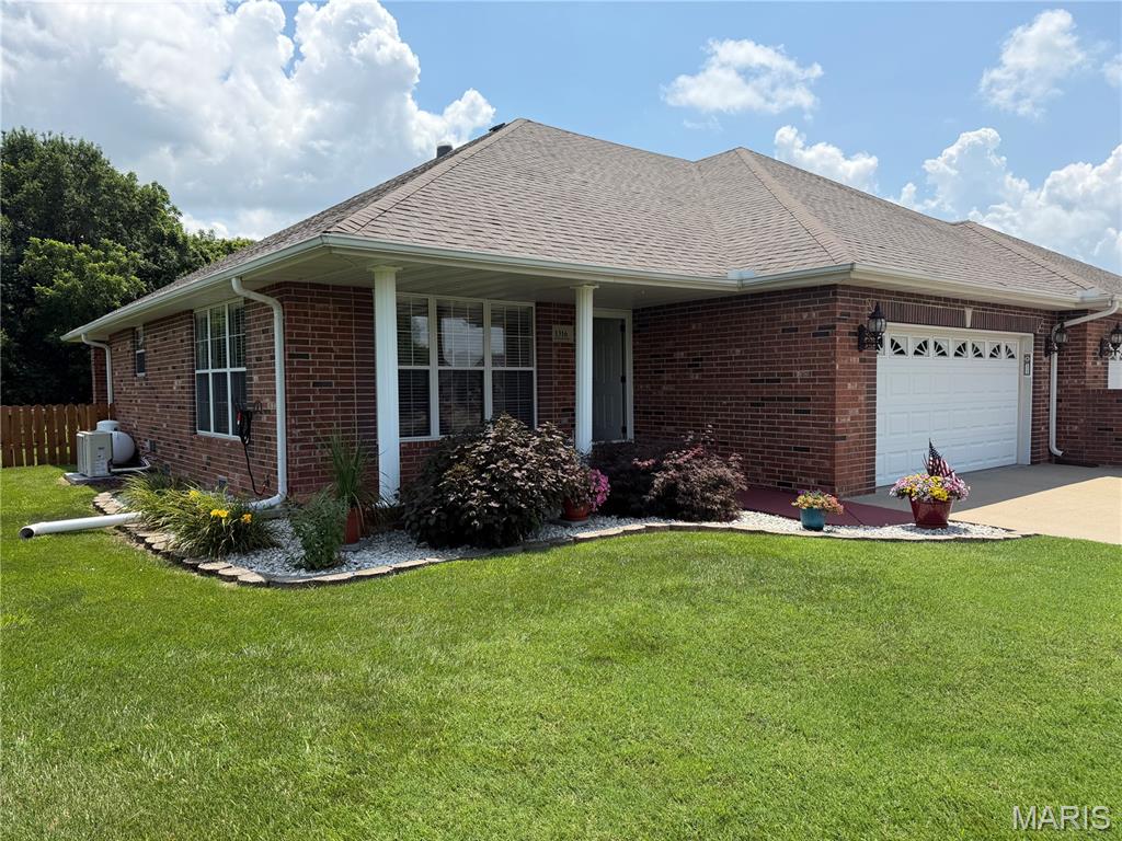 LIVING AT ITS FINEST IN GREAT 55+ COMMUNITY AREA. THIS CUSTOM BUILT 2 BEDROOM 2 BATH ALL BRICK DUPLEX NICE CUSTOM CHERRY CABINETRY, BUILT IN DESK IN THE KITCHEN, A LAUNDRY ROOOM WITH BUILT IN IRONING BOARD. THE MASTER BEDROOM HAS DOUBLE VANITY SINK, WALK IN CLOSET AND ACCESS TO THE KITCHEN OR HALL WAY OFF THE GARAGE, LARGE WINDOWS, GAS FIREPLACE. OVER SIZED 2 CAR GARAGE.  A GREAT PRIVATE REAR YARD WITH COVERED PATIO. 1416 SQ FT ML OF LIVING SPACE. THIS WOULD MAKE A GREAT INVESTMENT WITH RENTAL INCOME POSSIBILITY OR THE PERFECT LOCATION TO RETIRE CLOSE TO SHOPPING, HOSPITAL & DOCTOR OFFICES, EASY ACCESS TO I-44 MAKE YOUR APPOINTMENT TODAY TO SEE THIS GREAT PROPERTY.  NEW HVAC, NEW FLOOR COVERINGS, NEWER ROOF....YOU WILL FEEL LIKE YOU ARE IN A NEW HOME THIS IS SO WELL MAINTAINED AND IMMACULATE!!
