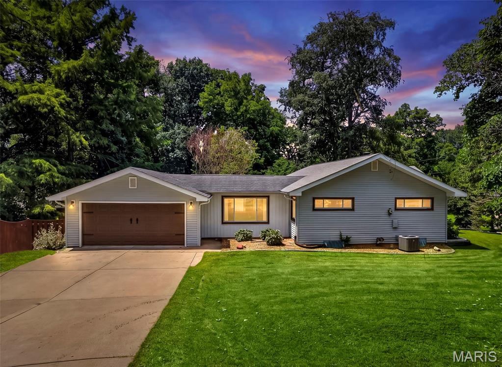 This Newly Updated 3 Bedroom, 1 1/2 bath Ranch Home is nestled on a half acre in a Quiet Neighborhood Perfect for the Hobbyist or Contractor....AND....YES... there is a 2+ Car 30’ Deep Side Entry Garage & Workshop nearly 600 Sq Ft.. & lots of driveway parking.  UNINCORPORATED…YEAH…NO Annoying HOA/NOT WITHIN CITY LIMITS...Plenty of Room to PARK YOUR BOAT, TRAILER OR CAMPER w/ Plenty of Yard to Add Another Outbuilding...On the Survey you will notice there is 40' to the Left of the current garage (20' beyond the fence) to build another Outbuilding.  Oh Yes....Feels like Country Surrounded by Trees & Wildlife...Yet Close to Absolutely Everything...Within 5 Minutes find Historic Main Street, Wapplehorst Premier Water Park, Webster Park, Heatherbrook Park, Woodlands Park, Frontier Park, Family Arena, Streets of St Charles, Cini 10, Katy Trail, Hwys 364 Page, 94, & 70, Chicken & Pickle, walk to Harvest Ridge Elementary. Main floor houses 2 bedrooms w/ Laminate flooring, an updated full larger bathroom, completely Updated Kitchen Boasting Granite Countertops, Stainless Steel Appliances and Updated Cabinetry.  Secret Hiding Trap Door in the Breezeway Floor leading to a hidden 8’x7’ storage room. Newer Quality Larger Thermal Windows, Sliding Door, Lots of Natural Light.  Newer Water Heater and HVAC! ALSO A WOOD BURNING FIREPLACE.  Lower level offers a 3rd Bedroom w/ 1/2 bath w/ room to add a shower.  Plenty of storage space in the LL w/ a WALK OUT. Outside you will relish the 24x10 Cedar Toned Treated Lumber deck w/ Aluminum Spindles & Posts!! Plenty of shade trees and LOTS OF ROOM FOR BBQ’S AND ROOM FOR YOUR FOUR-LEGGED FRIENDS TO RUN IN A PRIVACY FENCED IN YARD.. Plenty of Seating on your Covered Front Porch. Say "Hello" to a Great "Buy". 
Ask your Agent for Seller Provided Pre-Listing Home Inspection & List of Repairs.