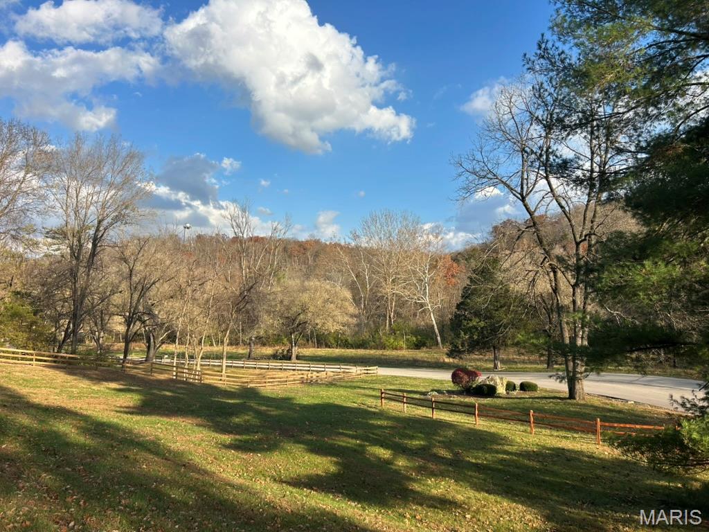 Lot 59 4.14 acres  (Tax id # 0340190000001510 )and the 4.3 acres (Tax id#  03401900000015 ) at the entrance to Hoene Springs have been combined into 1 Lot for a total of 8.314 ac Lot 59 R  The additional acreage would allow for horses  and or a  level building  area . Most of the Bluffs sign monumentation to remain as "sign easement"