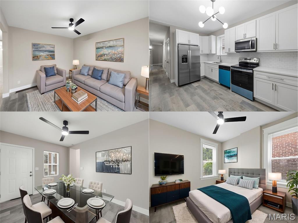 Charming South City Bungalow meets Modern Luxury! Prepare to fall in love with this gorgeous, completely rehabbed 3 bed+ 4th bed in LL brick bungalow nestled in the heart of the historic Bevo Mill neighborhood featuring everything new from top to bottom. From the moment you step onto the covered front porch, you'll notice the perfect blend of classic South City character and pristine, clean line, modern updates. Boasting a bright, open floor plan, a gorgeous designer kitchen, and sleek new finishes throughout, this turnkey gem offers the updated living space you've been searching for along with a fenced in yard with brand new wood privacy fence, 3 car parking pad and so much more. Do not miss your chance to own a piece of St. Louis history- completely reimagined for modern living. Great city location on a quaint little one-way street and so close to everything!