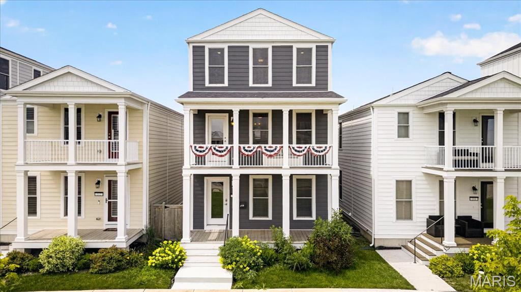 Discover the perfect blend of character, modern style, and walkable living in this stunning 3-story Whittaker Homes residence in New Town, St. Charles! With an inviting open layout, flexible living spaces, and quality finishes throughout, this home strikes the perfect balance of style, function, and location. Even better, it's just three years young, giving you the peace of mind and efficiency that come with newer construction.

The heart of the home is the oversized center island, creating the perfect gathering place for family and friends! The beautifully appointed kitchen features quartz countertops (updated December 2024), stainless steel appliances that remain with the home, and an open layout that flows seamlessly into the spacious living room, bright breakfast area, and convenient half bath. Updated ceiling fans in the living room and every bedroom add comfort throughout.

The second level features a spacious primary suite with a private bath, an additional bedroom, and a conveniently located laundry room just outside the primary suite. The third floor expands your living space with a versatile loft, two additional bedrooms, and a full bath with dual sinks—ideal for guests, a home office, playroom, or hobby space.

Need even more room? The unfinished basement is ready for your vision with a full egress window and plumbing rough-in for a future full bathroom.

Outside, enjoy a private, low-maintenance courtyard and patio that lead to the detached two-car garage. The seller also plans to include the golf cart, making trips to neighborhood restaurants, parks, pools, shops, and community events even more enjoyable!

Located in the heart of New Town, you'll love being just steps from neighborhood parks, restaurants, shops, lakes, walking trails, pools, and year-round community events. If you've been searching for a home that combines modern finishes, flexible living space, and one of St. Charles' most sought-after walkable communities, this is one you won't want to miss. 

Schedule your private showing today!
