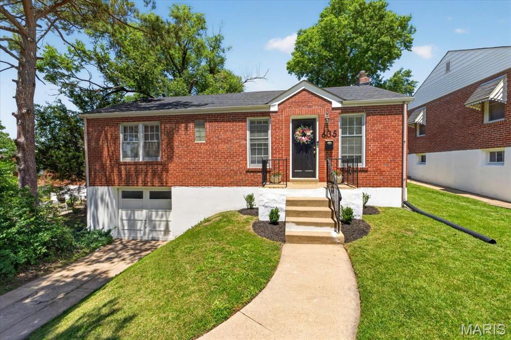 Freshly updated & tucked into a quiet neighborhood just a short stroll from local favorites like Cafe Telegraph and amenity-filled JB Park, 635 Ellwine is inviting inside and out, with classic brick curb appeal, thoughtful updates, and original character. Inside, the home strikes a beautiful balance of fresh and timeless, with hardwood floors, arched openings, warm wood trim, and bright neutral walls. The living room features a stylish statement fireplace wall with built-ins; the separate dining area flows easily into the renovated kitchen with new (2023) stainless steel appliances, granite counters, updated lighting, and a clean, modern look. Made perfect for entertaining, you can access the backyard from the kitchen. Enjoy an evening with friends around the new firepit and covered patio. This generous, fenced yard is the ideal setup for grilling, gathering, gardening, & more. The main level offers two comfortable bedrooms, an updated full bath, and refreshed fixtures throughout. With a roof and HVAC system only three years new, buyers can enjoy added peace of mind. Ample storage in the basement with access to the one car garage. Conveniently located and ready for you to call home; come take a tour!