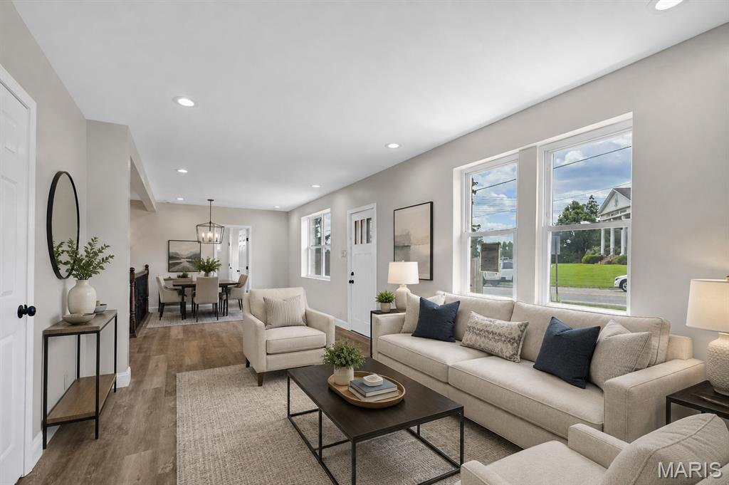 Don't let the above-grade square footage fool you. This completely renovated Affton home offers approximately 2,440 square feet of finished living space across two levels, giving you the room and flexibility that can be hard to find at this price point.

The main level features three bedrooms, a full bathroom and a beautifully updated kitchen with granite countertops, a center island, shaker cabinetry and stainless steel appliances. New luxury vinyl plank flooring, updated lighting and fresh paint create a bright, move-in-ready feel throughout.

The finished walkout lower level adds substantial living space with a large fourth bedroom, full bathroom, spacious recreation/living area with wet bar, laundry area and flexible space for a home office, workout area or additional entertaining space.

Outside, enjoy a large privacy-fenced backyard, attached one-car garage and convenient access to shopping, dining and major highways.

With four bedrooms, two full bathrooms, a completely renovated interior and approximately 2,440 finished square feet, 9607 Reavis offers far more space than you may expect. Schedule your showing and see just how much home is waiting inside.

Seller is offering $5,000 toward buyer closing costs or interest-rate buydown with acceptable offer.