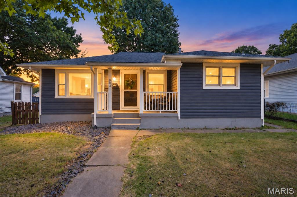 WELCOME HOME! This charming 3-bedroom ranch is filled with character, thoughtful updates, and plenty of extras—all in a convenient Crystal City location near Mississippi Avenue! Step inside to beautiful refinished hardwood floors and a warm, inviting living room. The updated farmhouse-style kitchen is sure to impress with ceramic tile flooring, pantry, updated cabinetry, and plenty of space for everyday living. Major improvements have already been taken care of, including newer windows, roof and siding. Need extra space? The partially finished lower level offers a great area for entertaining, relaxing, or creating a game room, along with a versatile bonus room and workbench area. Outside is where this property really sets itself apart! You'll find a 2-car detached garage with rear alley access PLUS three additional parking spaces—perfect for extra vehicles, a trailer, camper, or recreational toys. The storage shed is equipped with electric and A/C, making it ideal for a workshop, hobby space, she-shed, or simply fantastic additional storage.With its combination of updates, character, abundant parking, storage, and convenient location, this is one you'll want to see!